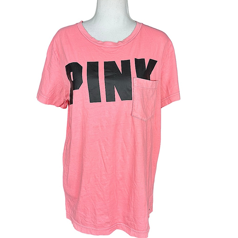VICTORIA’S SECRET PINK: Oversize Neon Short Sleeve Graphic T-Shirt -Size XS